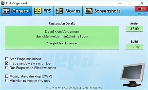 游戏录像截图(Fraps)